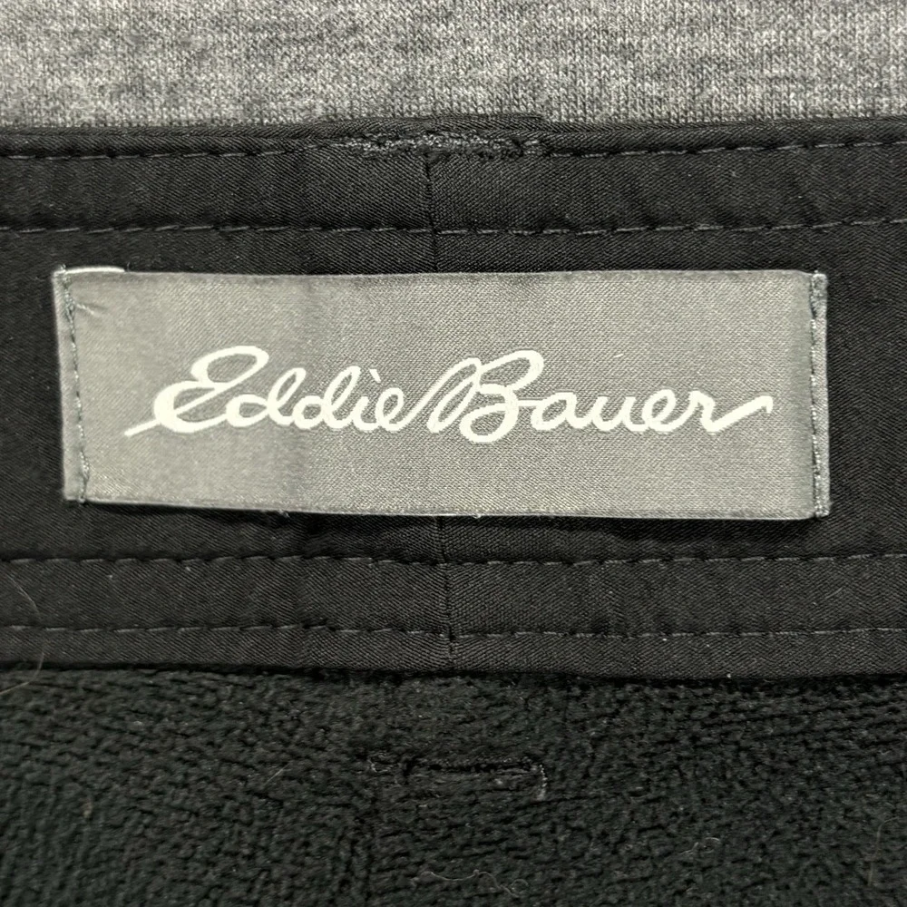 Eddie Bauer Travex Cargo Pants Mens 36x34 Fleece Lined Black Tech Gorpcore